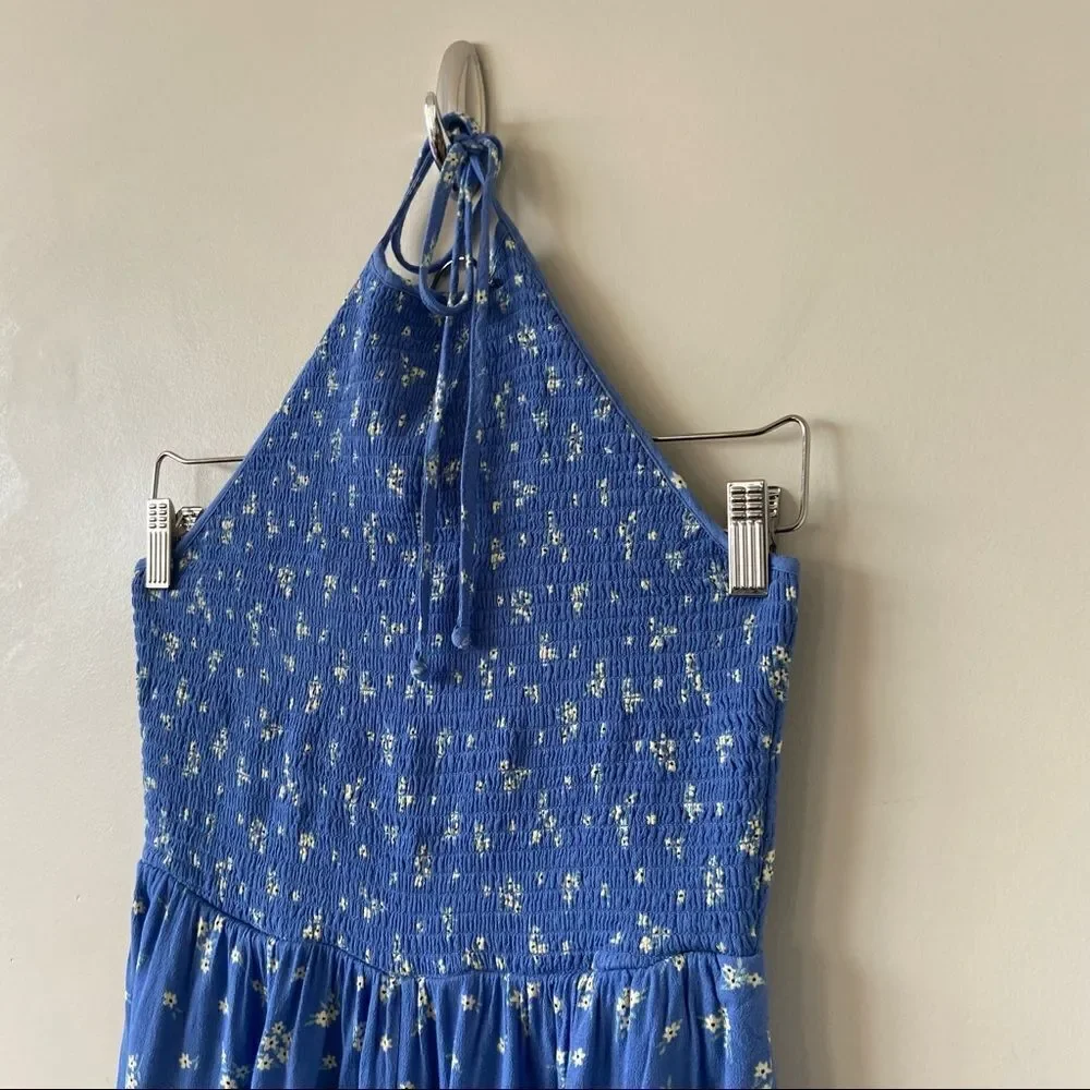 American Eagle-Floral Dainty Printed Halter Jumpsuit (Size:Medium) - Picture 3 of 11
